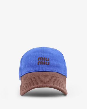 Miu Miu Cotton Hat - Blue
