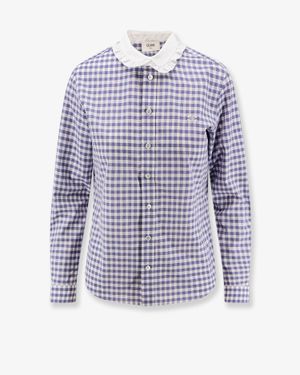 Celine Vichy Cotton Shirt - Purple