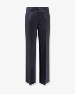 Tonywack Wool Blend Pinstriped Trousers - Blue