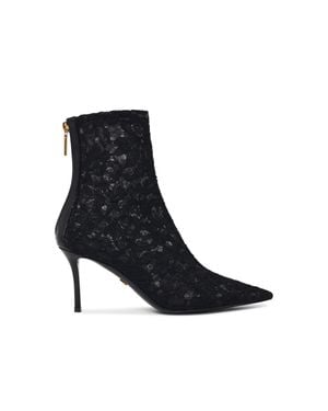 Dolce & Gabbana Dolce & Gabbana 'Lollo' Lace Ankle Boots - Black