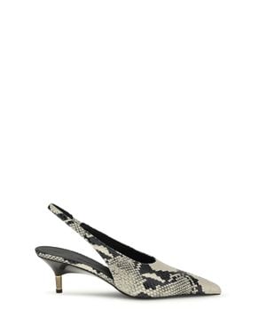 KHAITE Court Shoes Bella Slingback Calf - Metallic