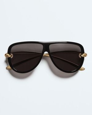 Bottega Veneta Aviator Knot Sunglasses - Black