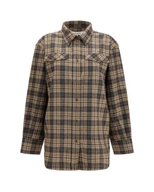 Rohe Check Western Shirt Check - Grey
