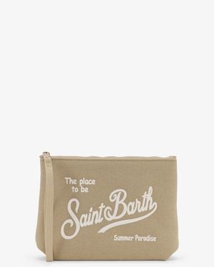MC2 Saint Barth Aline Canvas Clutch - Natural