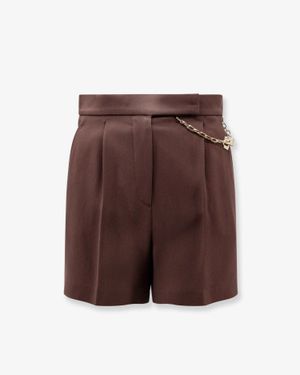 Elisabetta Franchi Stretch Viscose Shorts - Purple