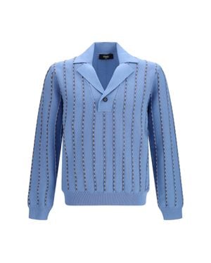 Fendi Trompe-L'Œil Selleria Knit Jumper - Blue