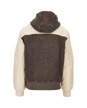 Mauna Kea Sherpa Fleece Nylon Blouson Jacket - Brown