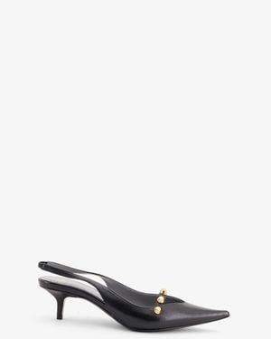 Balenciaga Midnight City Leather Court Shoes - White