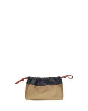 Pierre Hardy Twin Clutch Bag-Camel-Rust - Blue