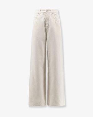 Brunello Cucinelli The Relaxed Boyfriend Jean-Soft Barrel Leg - White