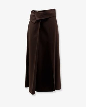 Alysi Stretch Virgin Wool Long Skirt - Black