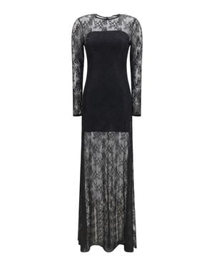 Nissa Long Lace Dress - Black