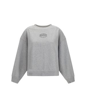 Ganni Crewneck Sweatshirt - Grey