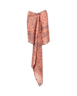 VENUJA Mini Sarong Skirt With Brooch - Red