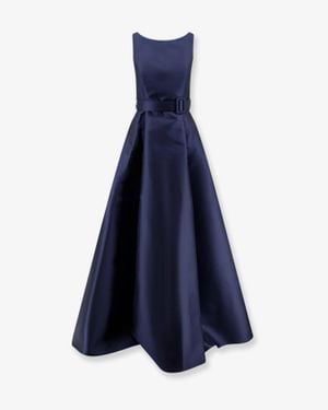 Lavi Delizia Taffeta Long Dress - Blue
