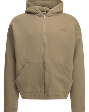 Autry Zip-Up Sweatshirt With Logo - Green