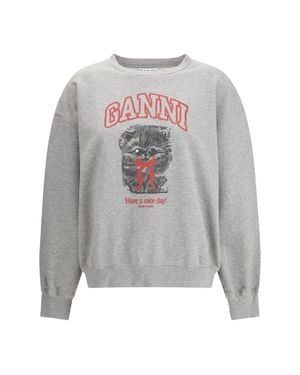 Ganni Kitty Sweatshirt - Grey