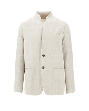 Sease 'Ellen 2.0' Destructured Linen Jacket - White
