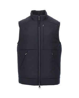 DUNO 'Arlo' Padded Wool Vest - Blue