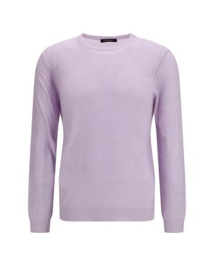 Aragona Cashmere Crewneck Jumper Cashmere-Linen - Purple