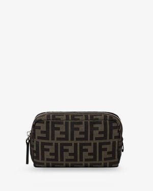 Fendi Ff Technical Fabric Clutch Bag - Black