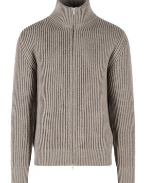 MM6 by Maison Margiela Wool Blend Cardigan - Grey