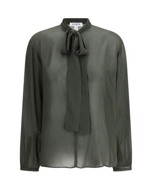 Alaïa Alaã¯A Lavalliã¨Re Neckline Blouse - Green