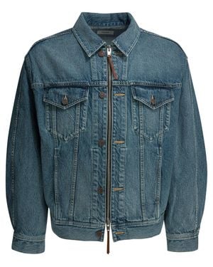 Celine Zippered Denim Jacket Light - Blue