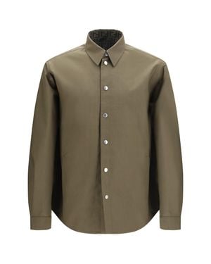 Fendi Mackintosh Fabric Blouson Jacket - Green