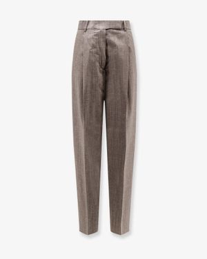 Rohe Mélange Wool And Viscose Trousers - Brown