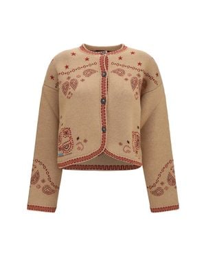 Alanui Bandana Jacquard Jacket Camel/Multi - Natural