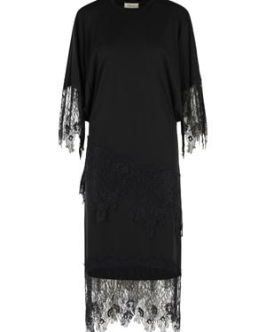 Blumarine Punto Milano Midi Dress - Black