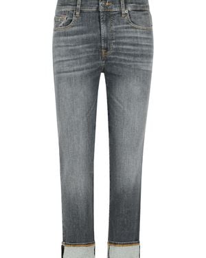 7 For All Mankind Relaxed Skinny Jeans - Grey