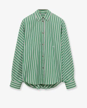 Loewe Striped Cotton Shirt - Green