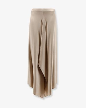 Alysi Satin Skirt - Natural