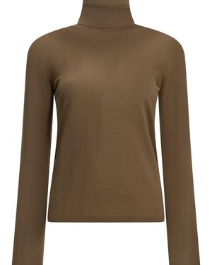 Max Mara Virgin Wool Turtleneck Jumper - Green