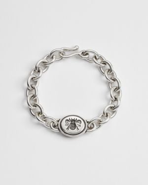 Dior Cameo Bee Chain Link Bracelet - Metallic