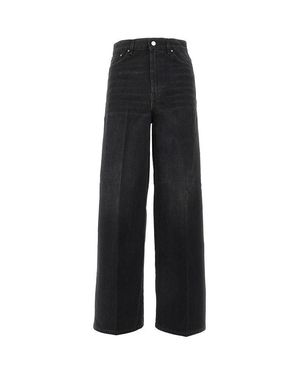 TOTEME Organic Cotton Wide Leg Jeans - Black