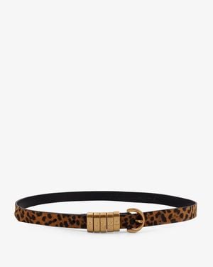 Pinko Leather Belt Print - White