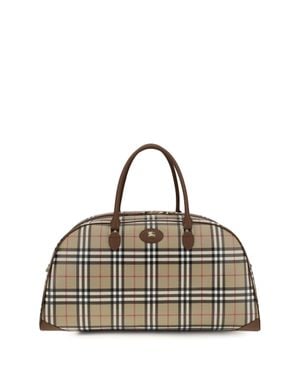 Burberry Check Travel Bag - Natural
