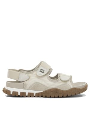 Miu Miu Tyre Low Sandals - White