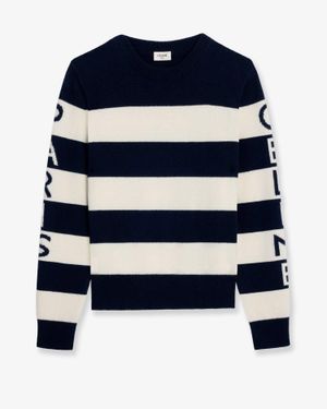 Celine Striped Wool Jumper - Blue