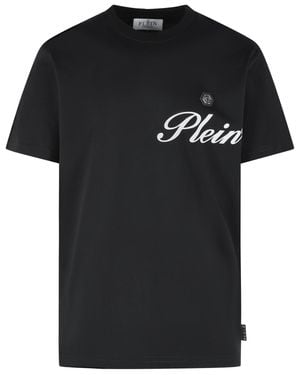 Philipp Plein 'Signature' Cotton T-Shirt - Black