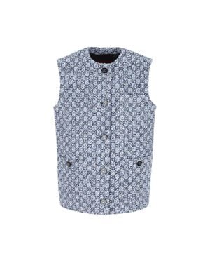 Gucci Cotton Gg Sleeveless Vest - Blue