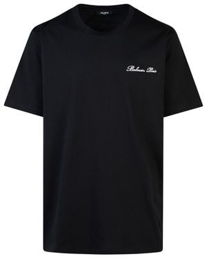 Balmain Cotton Logo T-Shirt - Black