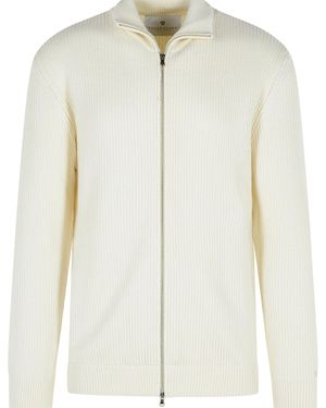 Seven Gauge Cream Wool Sweater - White