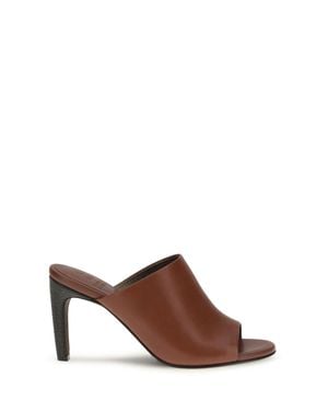 Brunello Cucinelli Heeled Mules - Brown