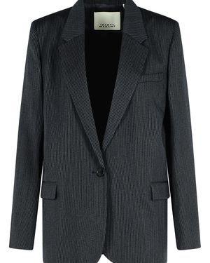 Isabel Marant 'Omelia' Virgin Wool Blend Blazer - Black