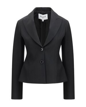 Alaïa Alaia Lightweight Wool Single-Breasted Jacket - Black