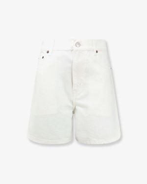 Celine 001 Denim Shorts - White